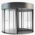 Laminated glass revolving doors